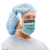 CardinalHealth ASTM Level 3 Surgical Mask with Anti - Fog Foam strip tie Back 50 Mask / Box - Mediterranean Blue